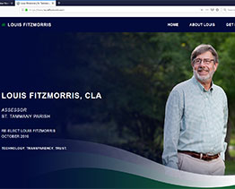 Political website for Assessor Louis Fitzmorris fin St. Tammany Parish